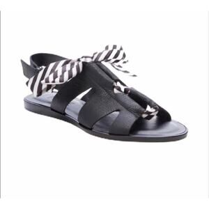 1. State Teena black leather sandals flats women's 8.5 Boho Garden Wedding Guest